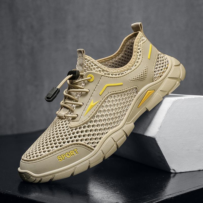 New Summer Sandals Men's Mesh Thin Breathable Casual Shoes Men's Outdoor Sports Shoes Travel Hiking Shoes