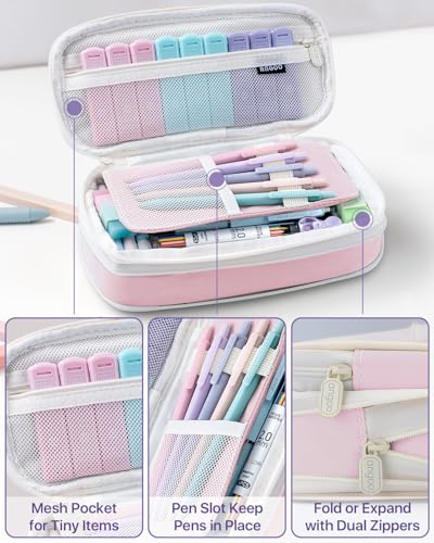 Four Candies Mechanical Pencil and Pencil Case Set - Pink