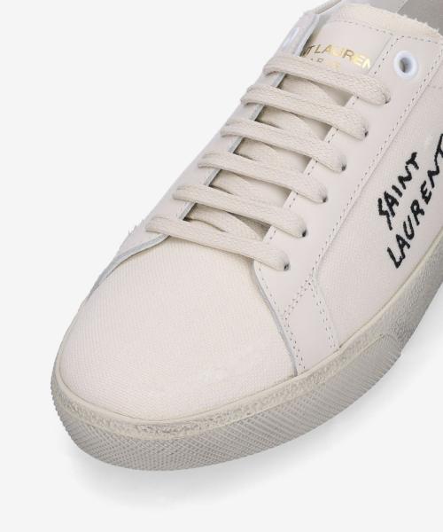 Saint Laurent Baskets Basses SL06 - Crème 610648GUP109113SS25