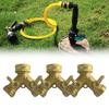 Premium Copper Double Outlet Splitter 3/4Inch High Pressure Irrigation Adapter Easy Twist Installation Gardening Tool