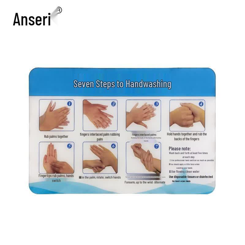 Acrylic Seven-Step Handwashing Safety Sign