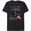 Marvel Big & Tall Klassisch Guardians of The Galaxy Held Waschbär Herren Oberteile Kurzarm T-Shirt