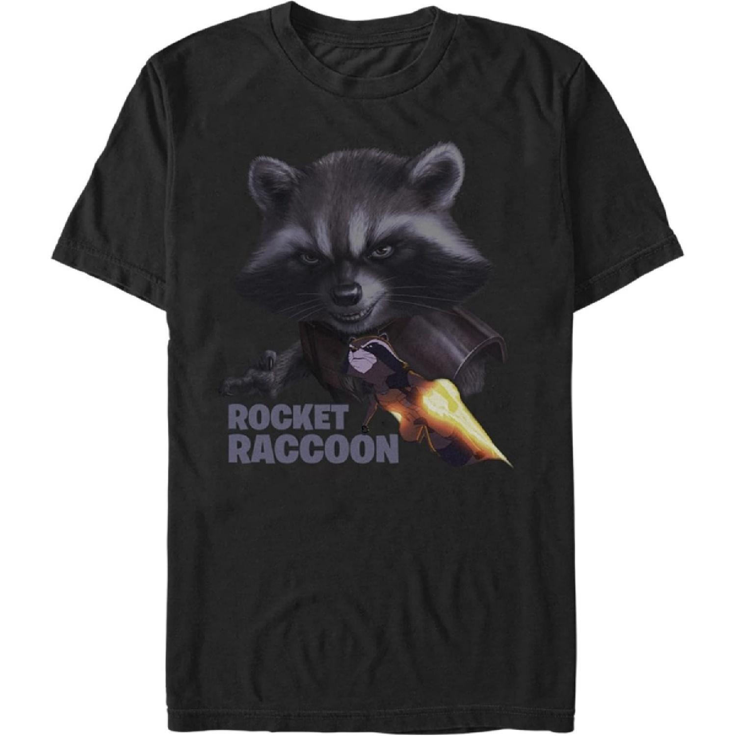 Marvel Big & Tall Classic Guardians of The Galaxy Hero Raccoon Men s Tops Short Sleeve Tee Shirt S