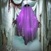 Halloween Decoration Realistic 5 FT Hanging Swing Ghost Decor with String Lights Spooky Cute Ghosts for Front Porch Yard Tree Festive Atmosphere