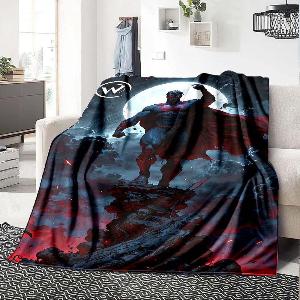 

1pc Superman Moonlight Flannel Blanket Soft Warm Throw for Home, Office, Travel, All-Season Cozy Bedding GiftL1190 80cmx120cm(31inx47in)