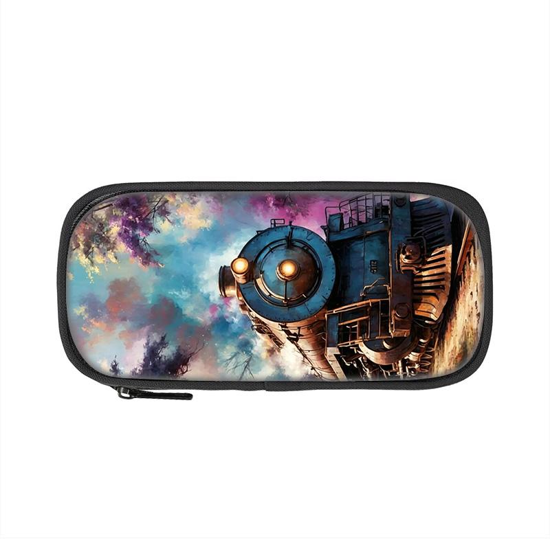 Trousse à crayons train, grande capacité, légère et compacte, nouveau style imprimé, meilleur compagnon scolaire pour garçons et filles