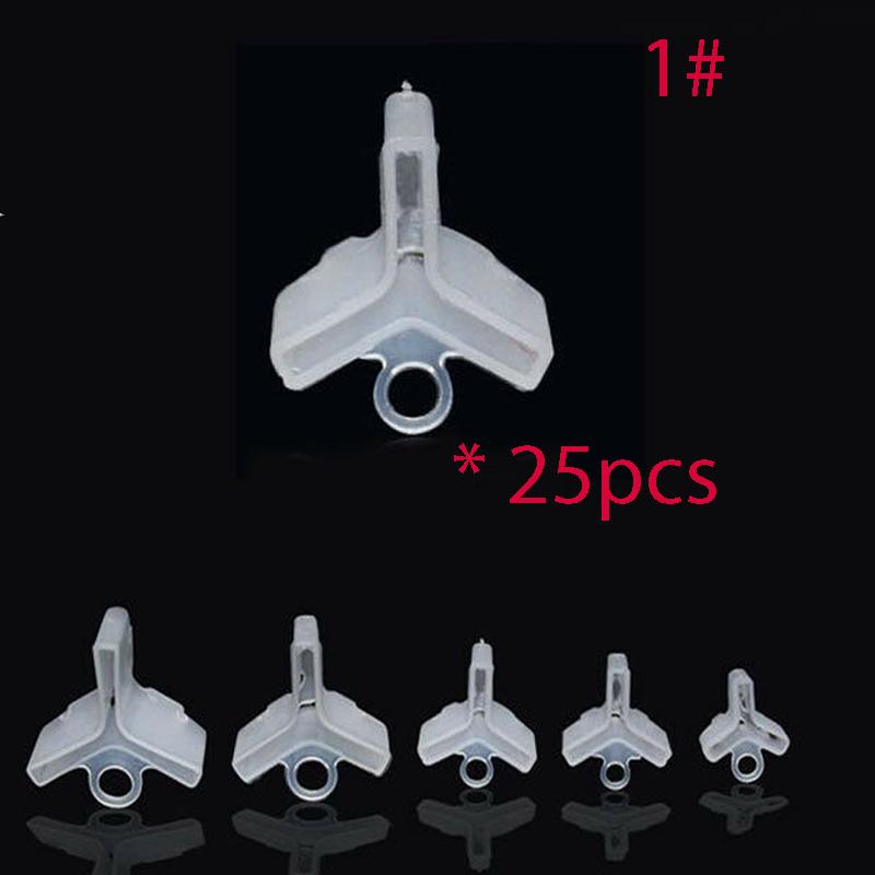 25 buc cârlig de pescuit, capac de protecție cu trei cârlige, protector pentru cârlig de pește, set de cârlige trident, imitație de răzuitor 1 # 2 # 3 # 4 # 5 #