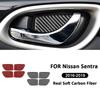 4 Stück Karbonfaser Auto Innentürgriff Schale Panel Ring Abdeckung Dekoration Aufkleber Für Nissan Sentra Sylphy 2016- Zubehör