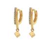 925 Sterling Silber Kristall Geometrischer Perlenanhänger Ohrstecker Für Frauen Party Schmuck Pendientes Accessoires Eh1459