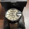 Used DIESEL Watch MEGA CHIEF Men's DZ4422 Chronograph White x Brown