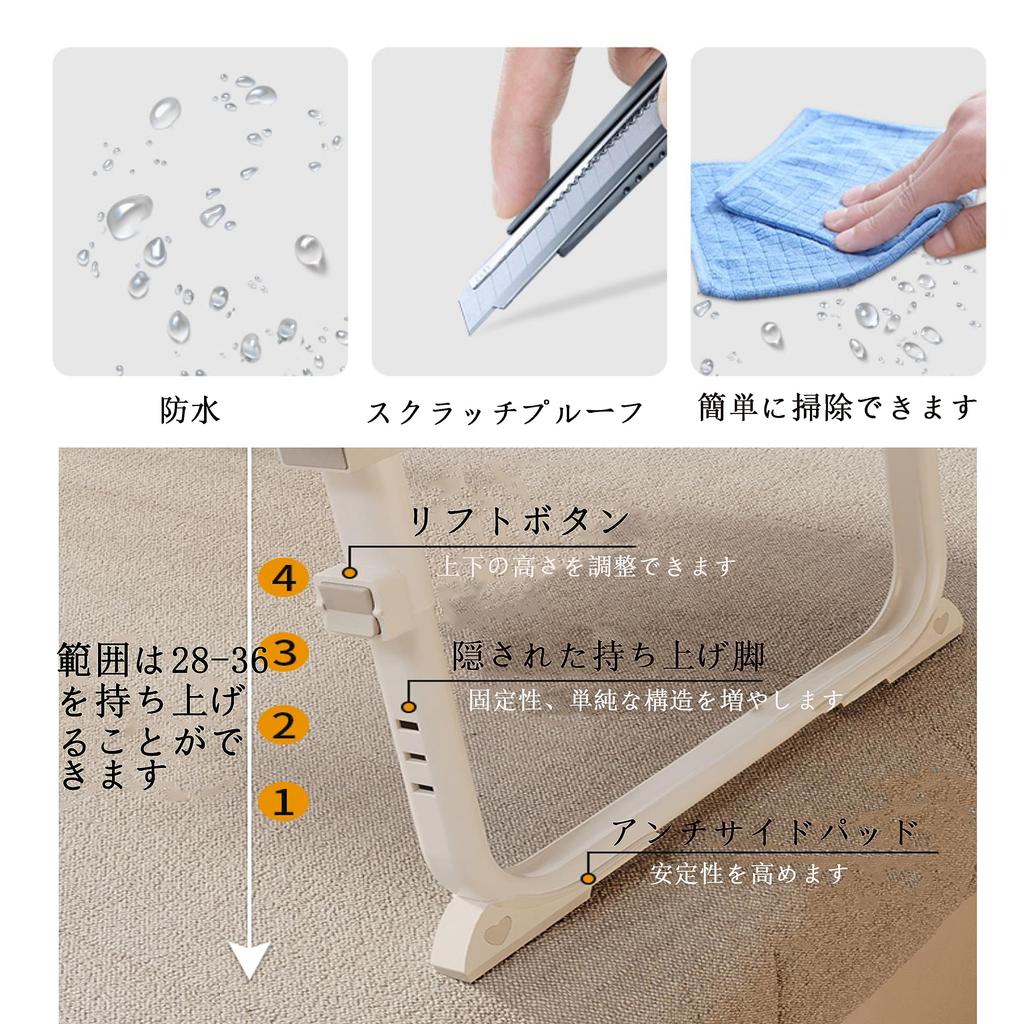 Folding Bed Desk for Computer Arm Adjustable Height and Suitable for and Living Available in Various Colors 70cm Wide x 48cm Desk, Table, Bed, Table,