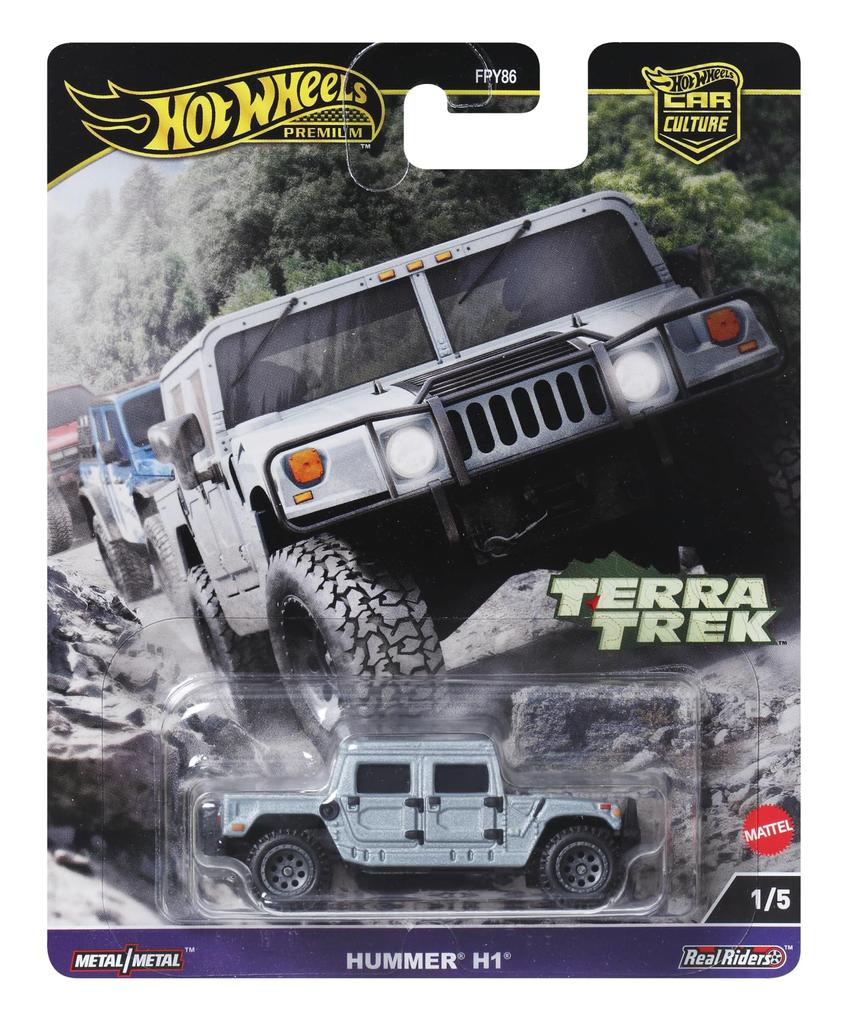 Hot Wheels Car Culture Terratrek Hummer H1 Vehicle Toy Mini Car 3 Years Old and Up Silver HRV90