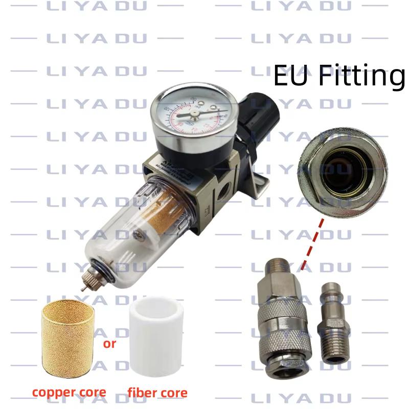AW2000-02 1/4 Pneumatic air pressure regulator oil-water separator compressor air filter controller Regulating Regulator Trap