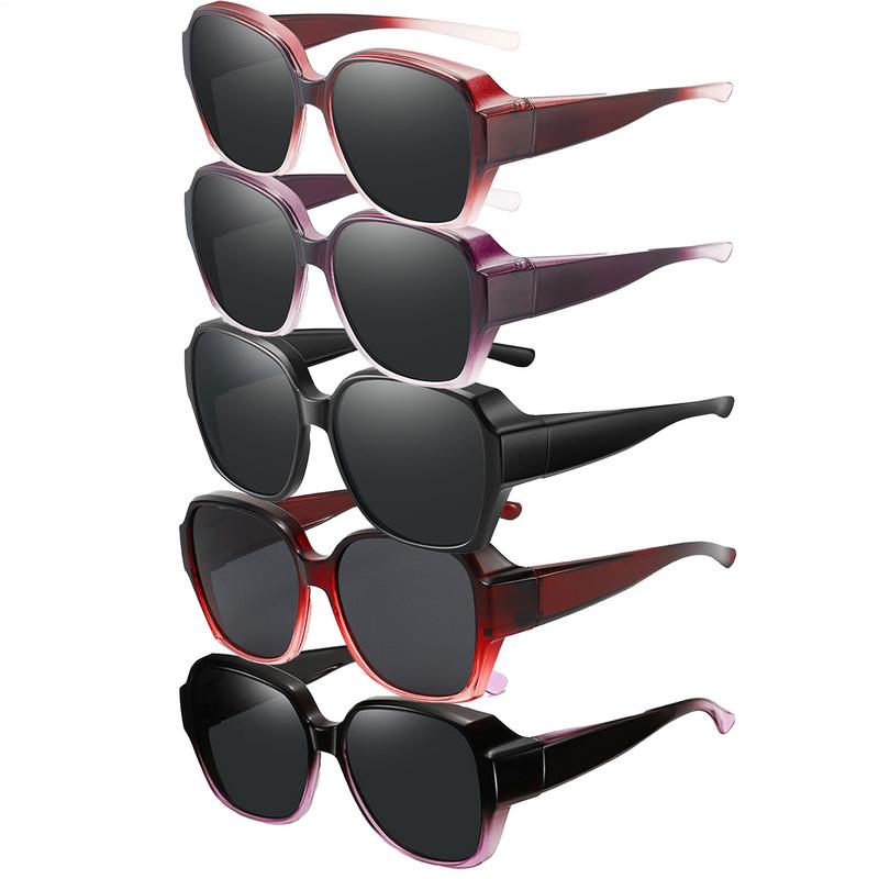 Polarized Fit Over Glasses Sunglasses Fitover Wrap Around Eyewear Anti-UV Sunglasses Unisex Eyewear Outdoor Travel Sun Glasses