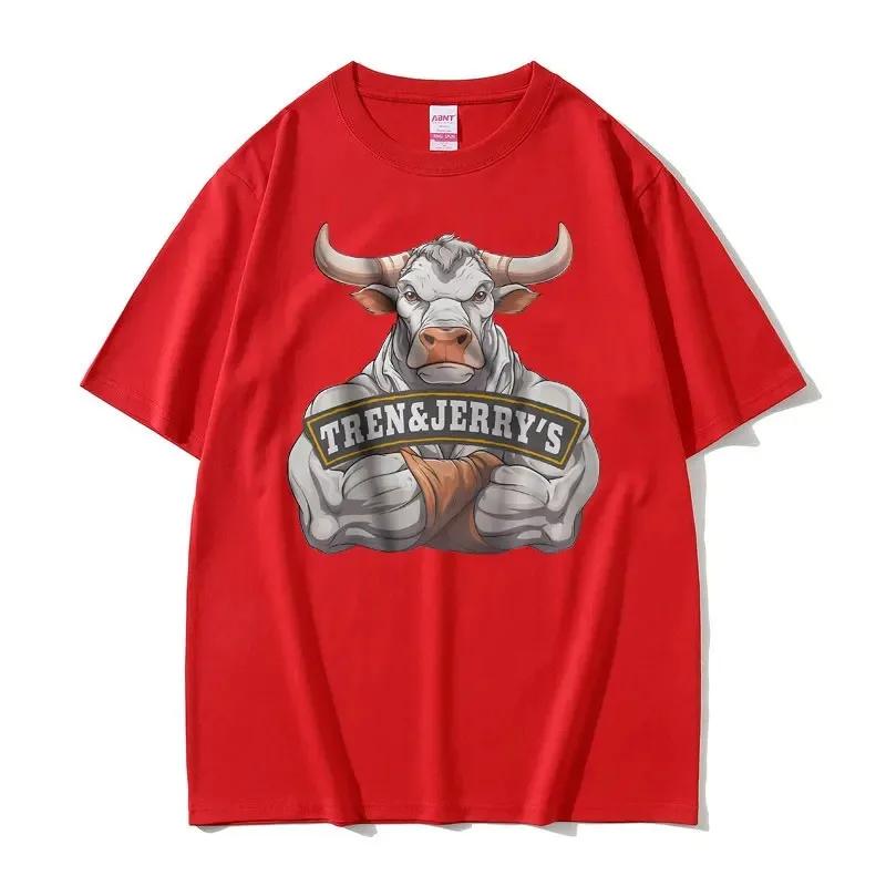 

Funny Tren and Jerry s Oversized Pump Cover Meme Tshirt Men Women Gym Fitness Exercise Tee Shirt Male Causal 100% Cotton T-shirt XXXL чорний