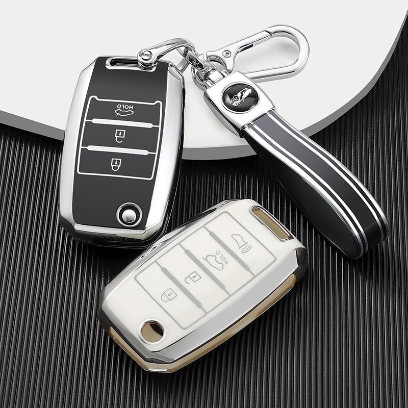 Fashion Tpu Car Flip Key Case Cover Shell For Kia Rio 3 Ceed Cerato K2 K3 K4 Sportage Picanto Optima Sorento Forte Stinger