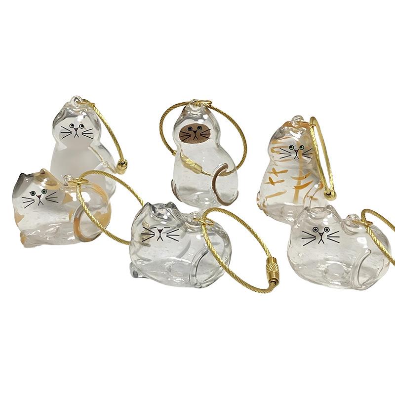 Cat Keychain Pendant Backpack Cat Hair Storage Box Hanging Cat Bag Hanging Pet Hair Grooming Souvenirs