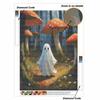 DIY Diamond Painting Kit Cute Ghost Mushroom Forest 5D Full Drill Canvas Art Creative Craft Gift for Girls and Adults
