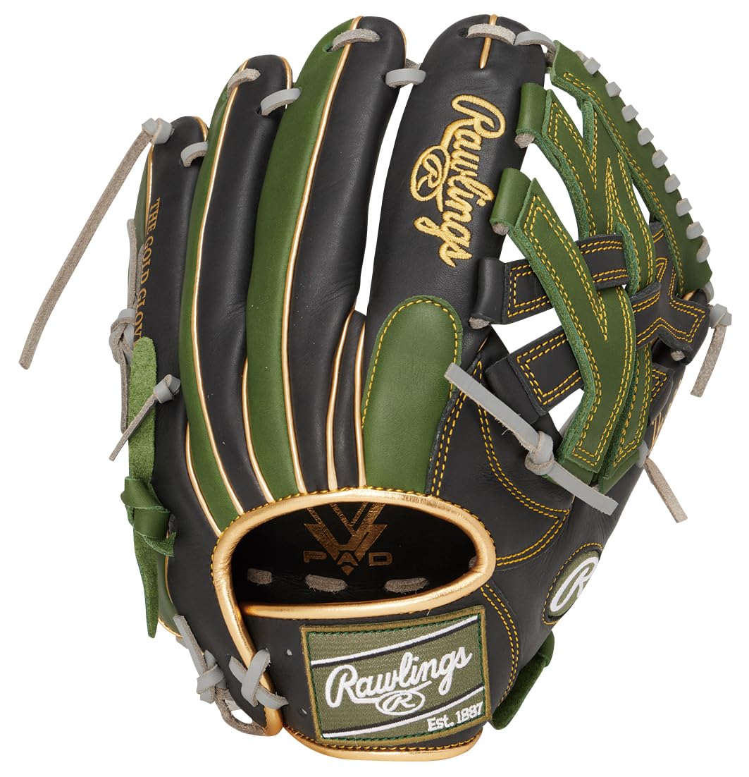 

Rawlings HYPER TECH COLOR SYNC Soft Baseball Throw Glove, All-Around, GR6HTCN65, Black/ML Green, 11.75 inches, Left-Handed