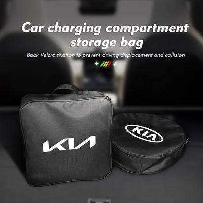 For Car Charge Cable Case Organiser Waterproof Charging Gun Storage Bag K5 K2 Rio Optima Sportage Venga Sorento Stonic Forte