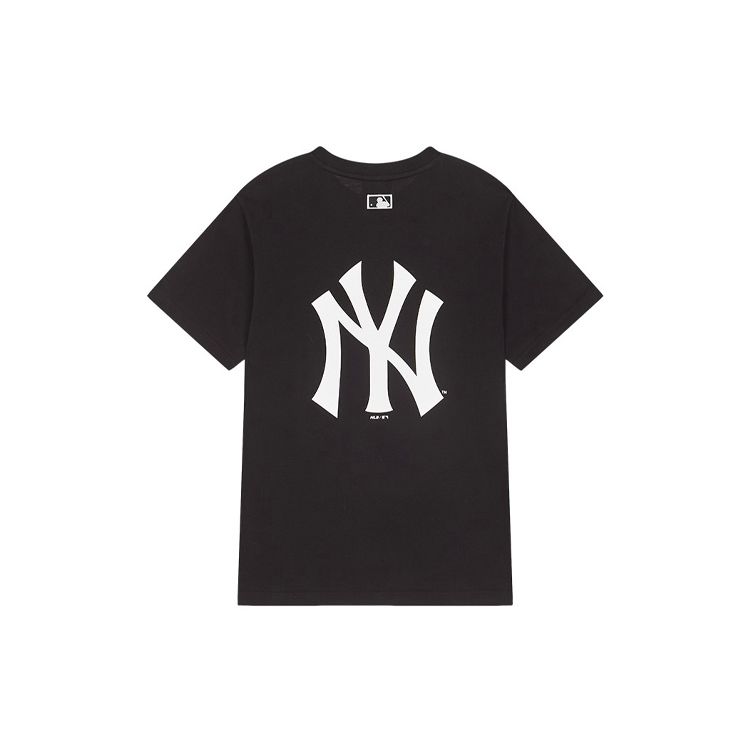 MLB x Disney New York Yankees Basic Print American Vintage Großes Logo Rundhals Kurzarm T-Shirt Unisex T-Shirt Schwarz 31TSK2031-50L
