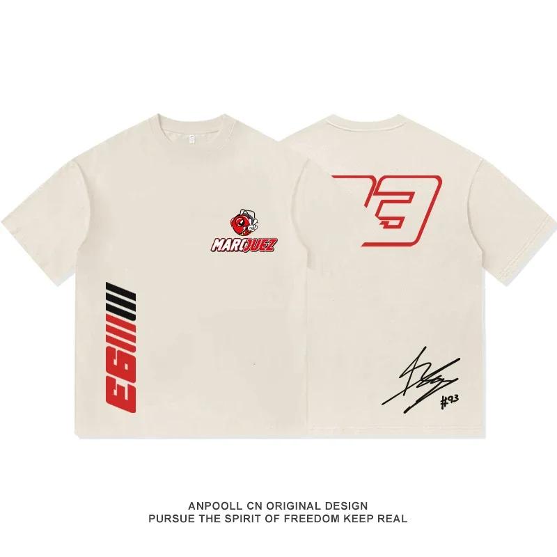 

Мужская женская хлопковая футболка Marc 2025 Marquezs и 93 Engine Graphic Летний короткий рукав Уличная одежда S-3XL Крутая футболка 2XL