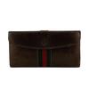 GUCCI Sherry line leather Purse Brown leather Used