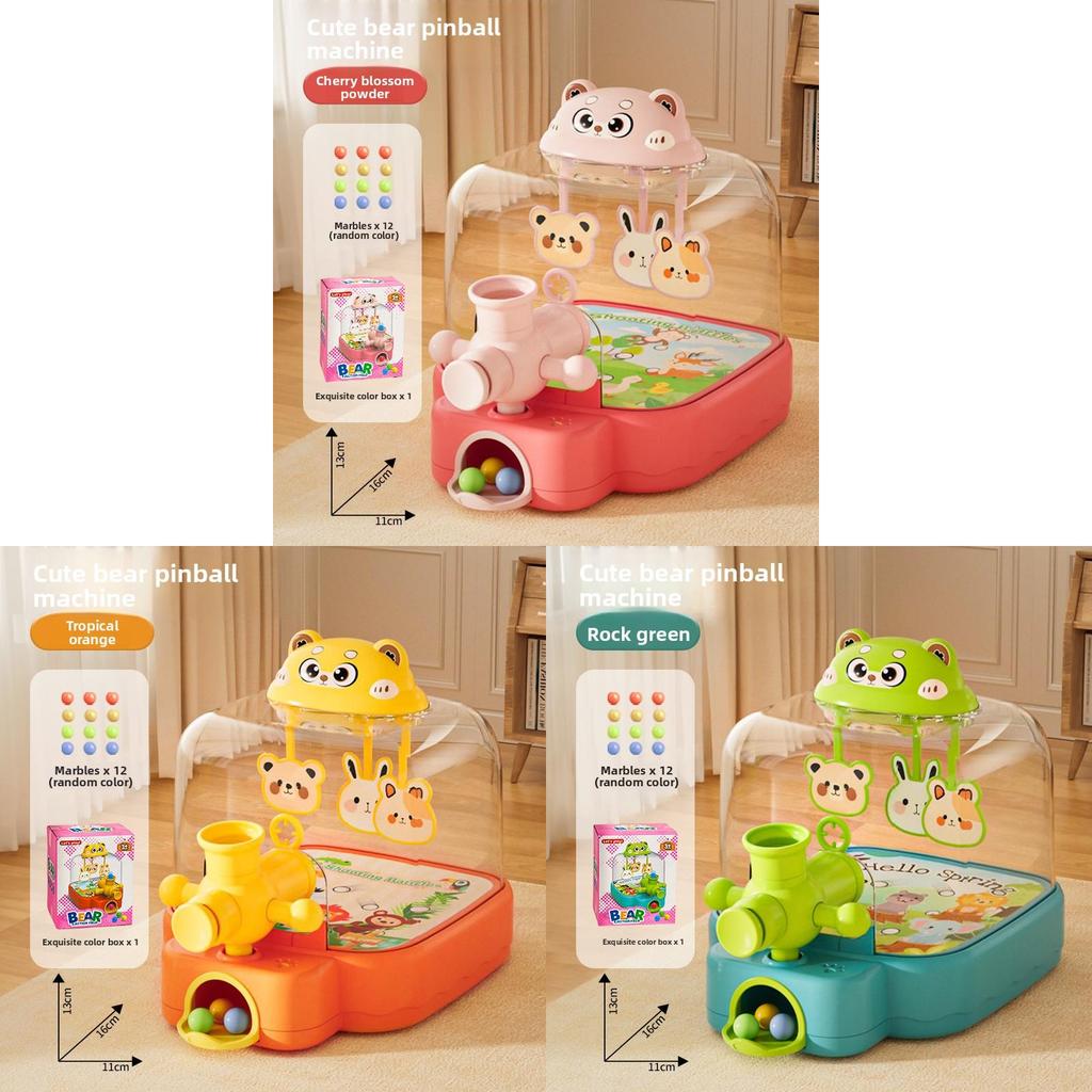 Bear Marble Machine Toy With Pressing Shooting Fun For Kids Indoor Play And Educational Development