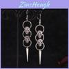 Skeleton Pendant Earrings In Alloy With Electroplated Finish For Girls