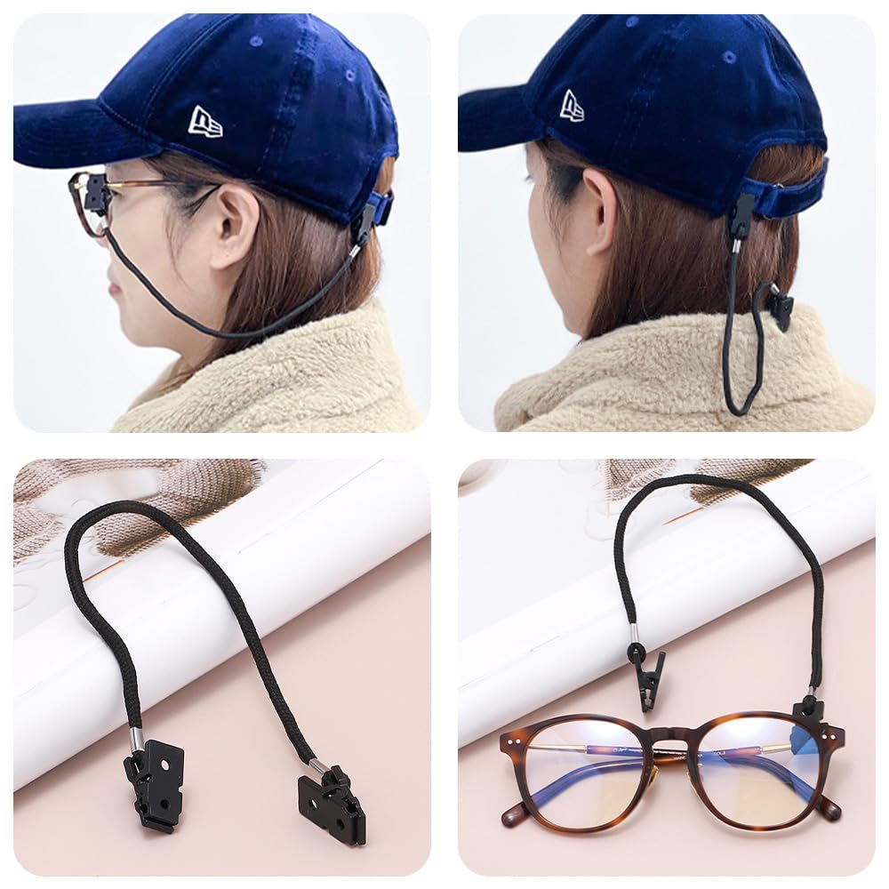 [QIKEJI] Hutclip, Huthalter, Hakenform, Schwarz, Set von