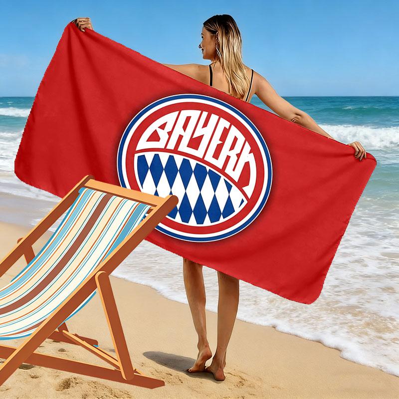FCB Print Beach Towel, Large Soft Quick Dry Towel for Beach Camping Swimming