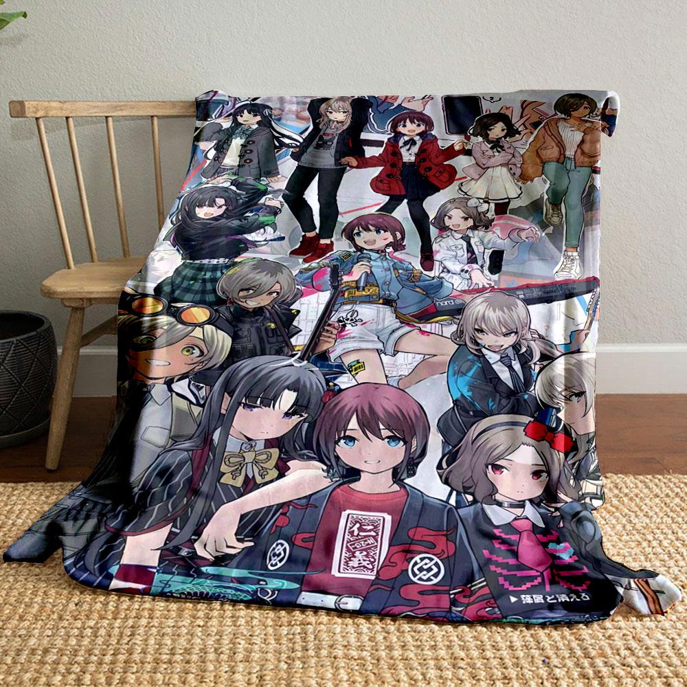 A Vibrant Group of Anime-styled Characters In Diverse Outfits and Poses. for All Seasons Blanket Lunch Break Throw Gift
