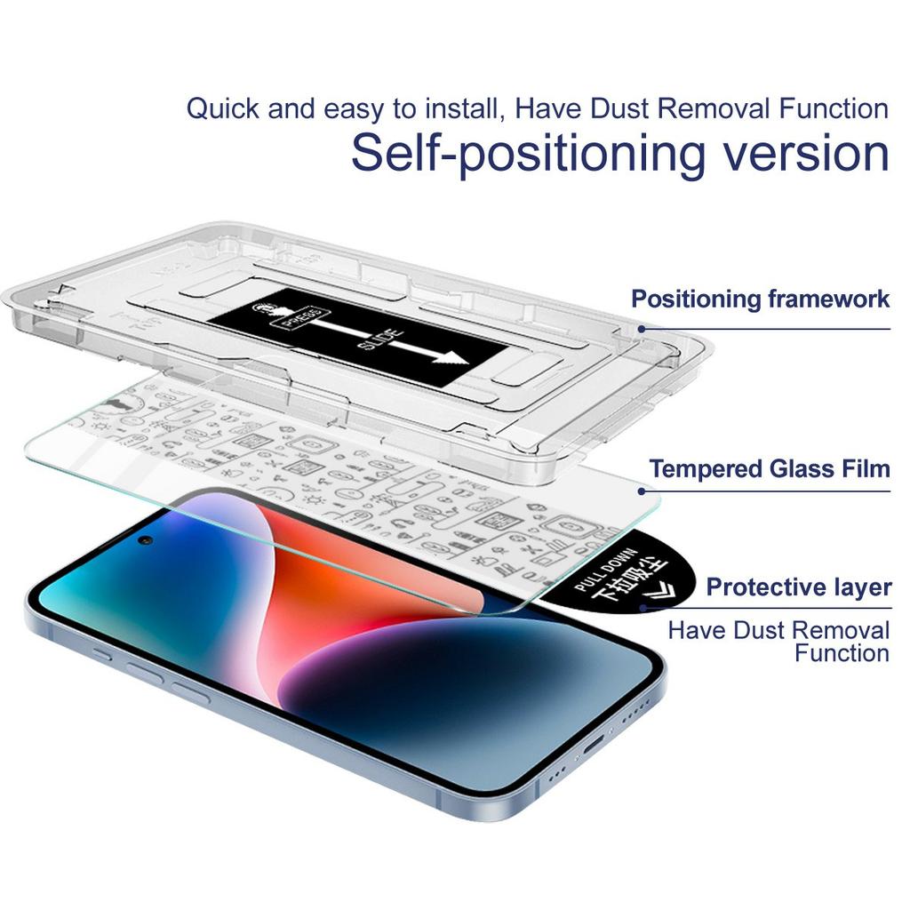IMAK H Series For Xiaomi Redmi Note 14S 4G Tempered Glass Screen Protector Dust-free Installation Film (Fingerprint Unlock)
