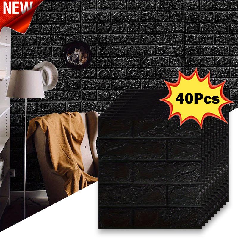 40 Pieces of Imitation Brick Wallpaper 38.5X35cm Self-adhesive Waterproof and Moisture-proof Living Room Bedroom Wall Decoration