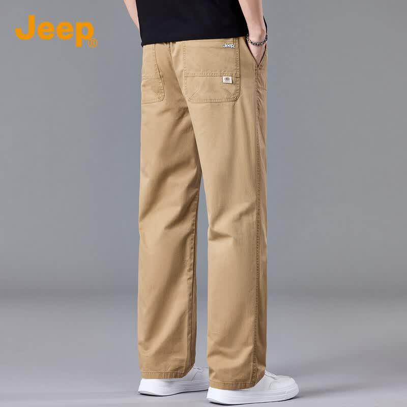 JEEP Men's 100% Cotton Straight-Leg Casual Pants