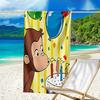 1pc Curious George (6) Beach Towel, Beach and Seaside Swimming Pool Equipment, Fashion Pattern, Rectangular, Travel Essentials