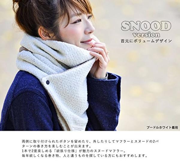 Fular Snood Călduros Nakota Original Fleece Gratuit Negru Total Micro-Boa Eșarfă 2-în-1, Mărime,