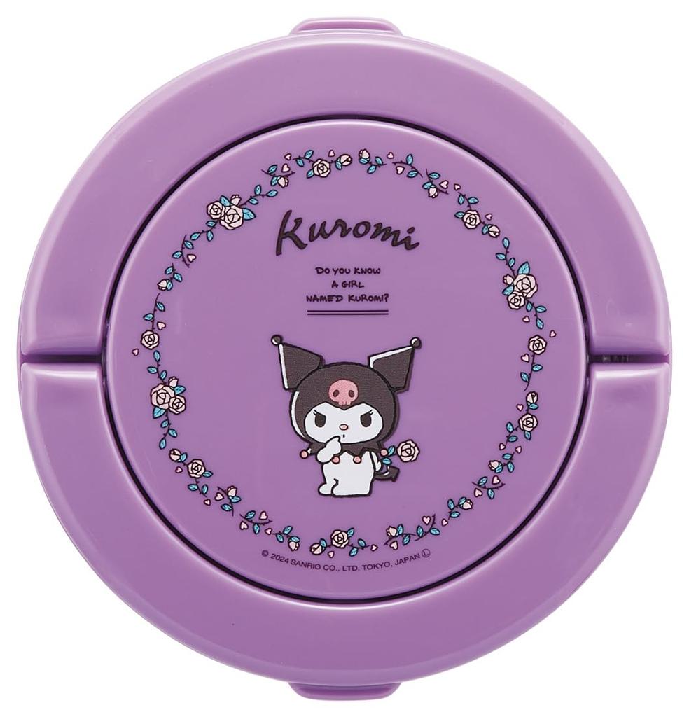 Skater Isolerad Lunchris Skål med Vikbar Sanrio Kuromi Blomma Retro Låda, Form, 540ml, Dam, Tvåvånings, Handtag, Antibakteriell, Design,
