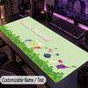 Custom Text Big Mousepad, Extended Desk Pad For Laptop Work GamePikmin