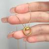 Elegant Women's Circle Pendant Necklace - Light Luxury Clavicle Chain