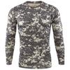 Mode Mångsidig Kamouflageprintad Topp Långärmad Casual Lös Bekväm Tröjor Långa Ärmar Herr