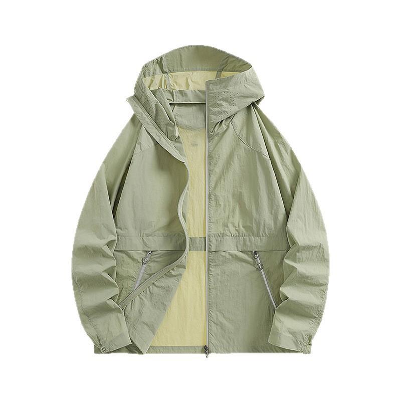 1011 New summer sunscreen clothing for men and women, light and thin outdoor UV protection breathable fishing clothing jacket