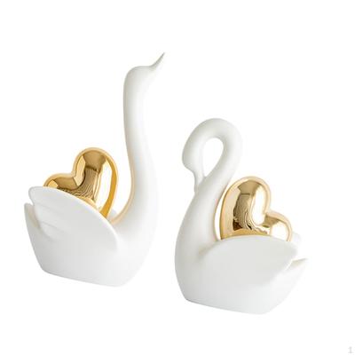 2 Pieces Figures Animal Sculptures Desktop Ornament Decorative Statues for The Cabinet Entrance