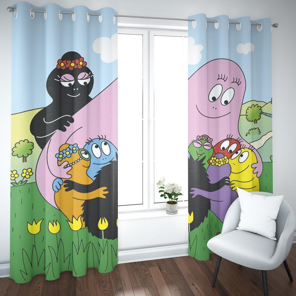 Barbapapa Cartoon Curtain Bedroom Window Animation Blackout Children Room Fashion Style Home Decoration