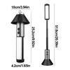 Multifunctional Tent Lamp Telescoping Stand Emergency Flashlight with Lampshade Portable Torch Waterproof for Job Site Workshop