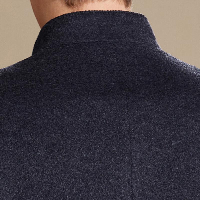 Antonio Men's Merino Wool & Silk Blend Stand-Collar Coat