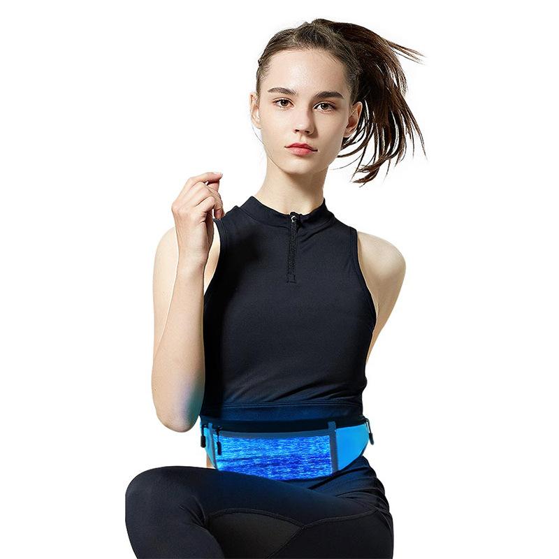 2025 New Fashion Design LED Multifunctional Luminous Sport Waist Bag Women Men Fiber Optic Night Running Bag Trend Glow Bag