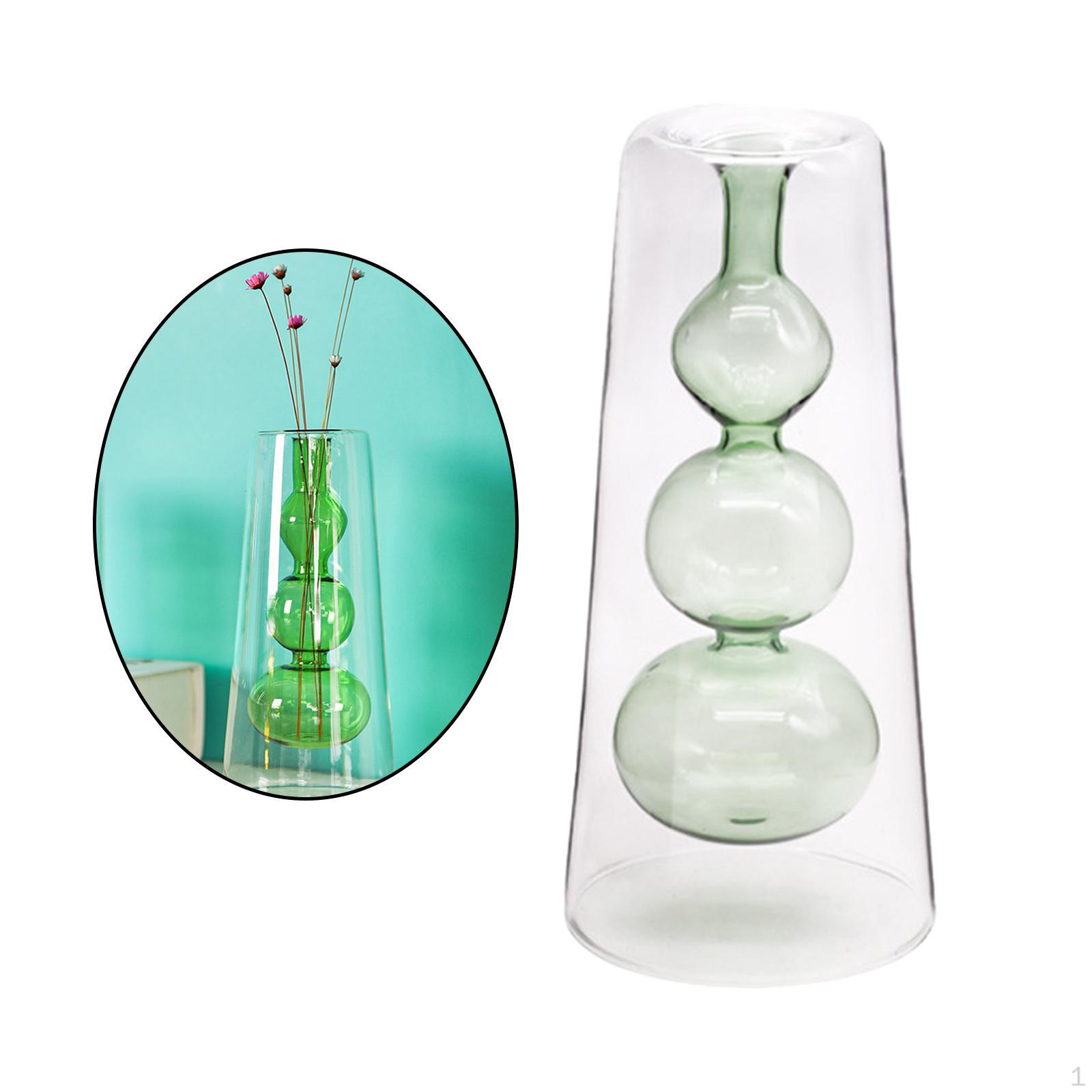 

Ваза для цветов, прозрачные горшки, подходящие для свадьбы/вечеринки/украшения или столовой/гостиной зелёный