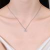 Tezzc 1ct Moissanite Necklaces for Women Marquise Shape Pendant S925 Silver with Gold Plated Party Necklace Design Chain Jewelry