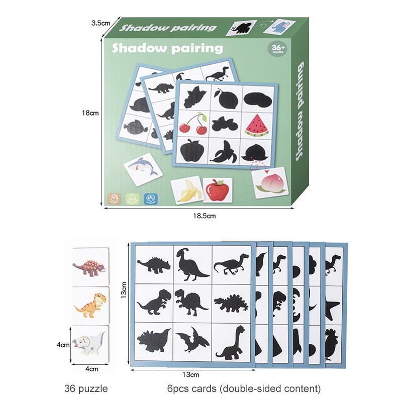 

Wooden Montessori Find Shape Toys Animal Fruit Shadow Pairing Shape Puzzle Logical Thinking Game Educational Toys For Children